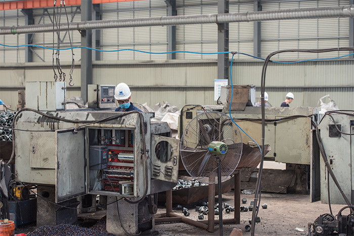 瑞安网架配件-锥头加工车间