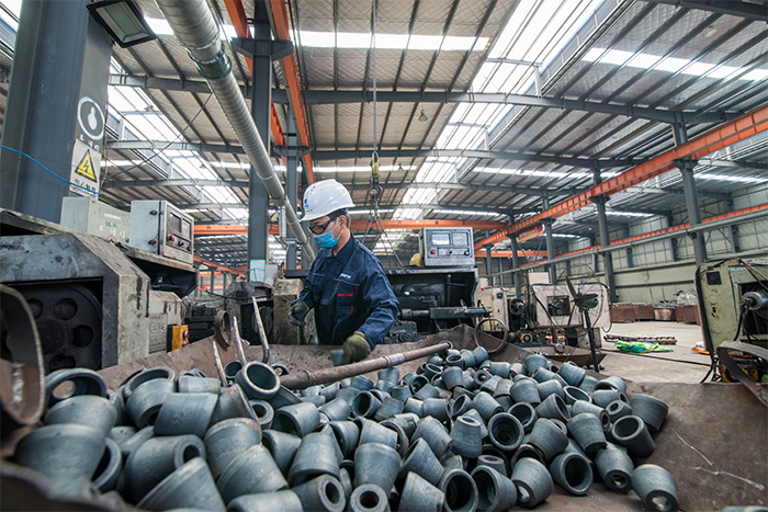 瑞安网架配件-锥头加工车间